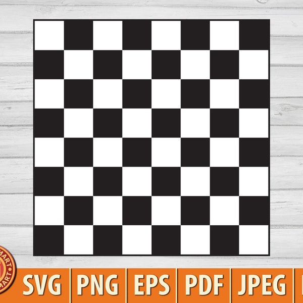 Classic empty chess board. Cut files for Cricut. Clip Art silhouettes (eps, svg, pdf, png, dxf, jpeg).