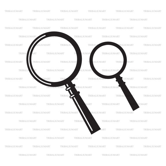 Silhouette of a Magnifying Glass Clipart Magnifying Glass Clip Art  Silhouette Cut File Vector Clipart Svg, Png, Dfx, Eps -  Israel