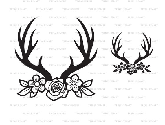 Large Wallet- Antlers and Flowers Large Wallet- Antlers and Flowers
