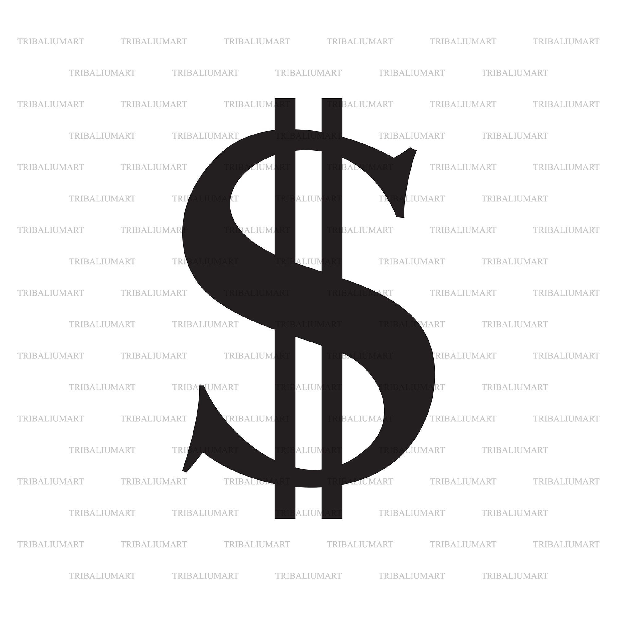 Dollar Sign. Cut Files for Cricut. Clip Art Silhouettes eps, Svg, Pdf, Png, Dxf, Jpeg. - Etsy