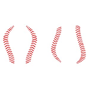 Baseball Laces (stitches). Cut files for Cricut. Clip Art silhouettes (eps, svg, pdf, png, dxf, jpeg).