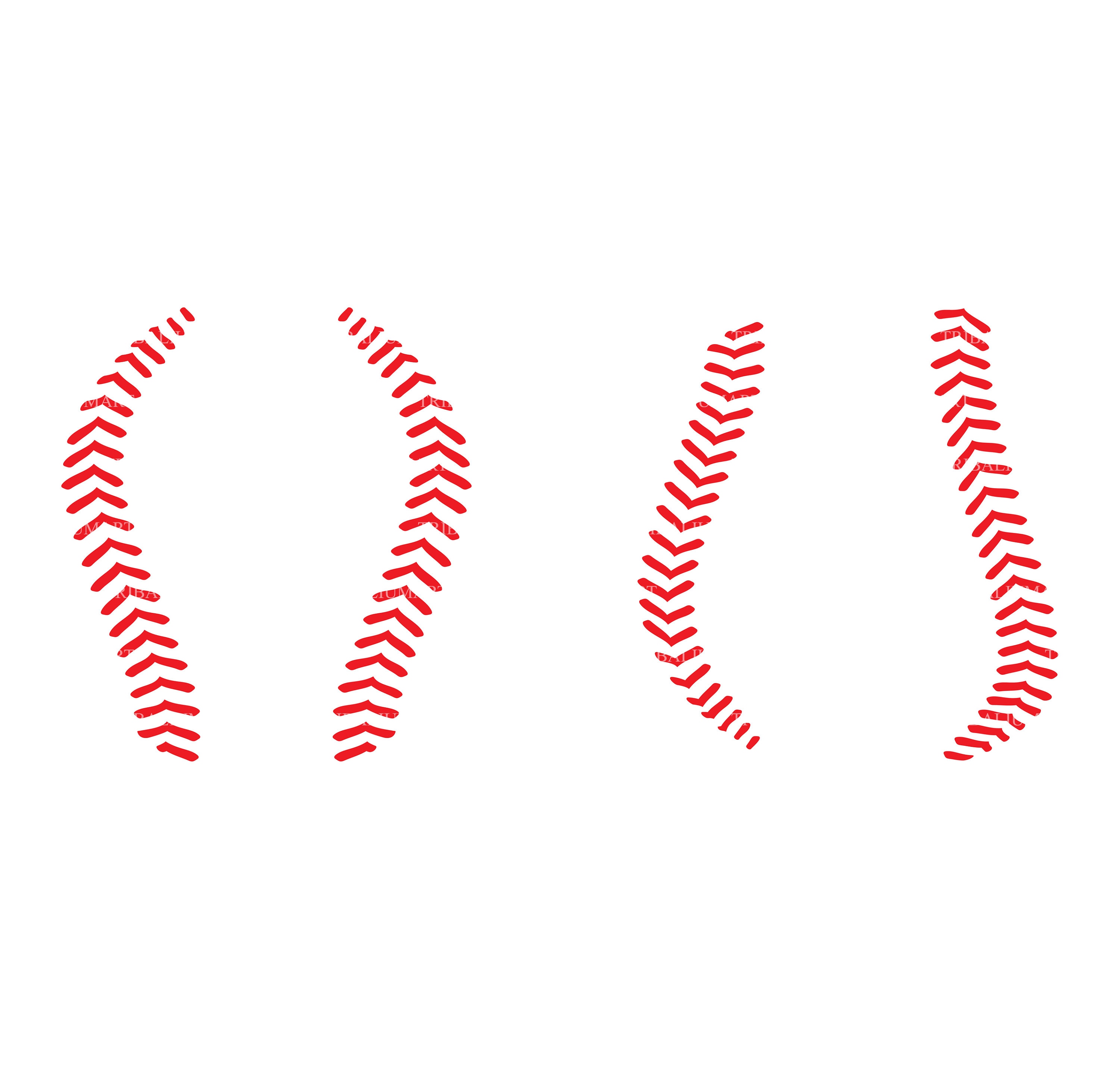 Baseball Laces stitches. Cut files for Cricut. Clip Art | Etsy