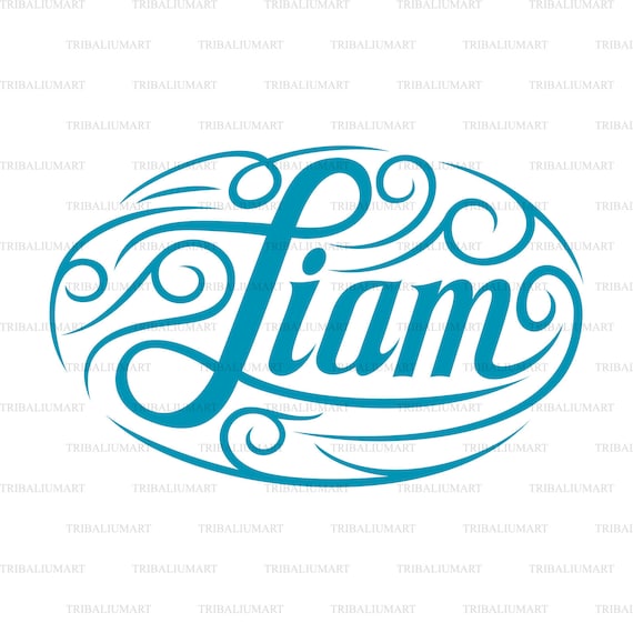 Male Name Liam. Cut Files for Cricut. Clip Art Silhouette (eps