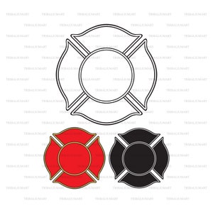 Fire Department or Firefighters Maltese Cross Symbol (eps, svg, pdf, png, dxf, jpeg)