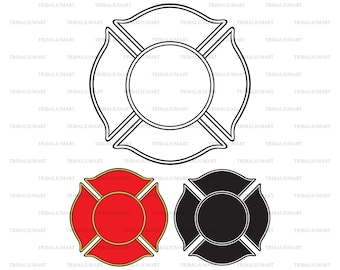 Fire Department or Firefighters Maltese Cross Symbol (eps, svg, pdf, png, dxf, jpeg)