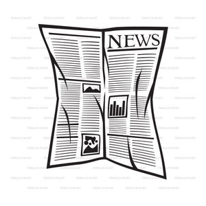 giornale. Taglia i file per Cricut. ClipArt (eps, svg, pdf, png, dxf, jpeg).