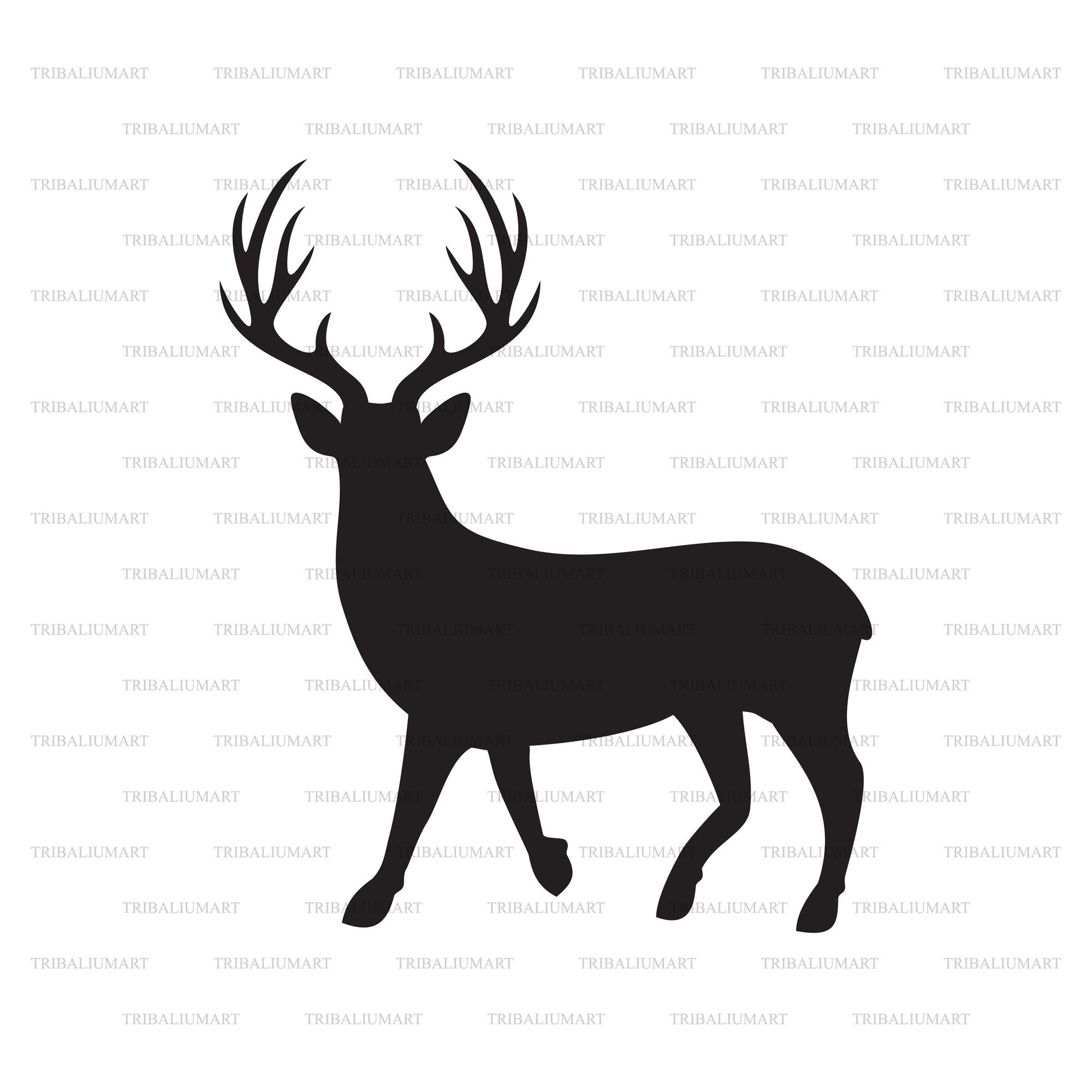 Deer Hoof Print Silhouette SVG, Svg, Dxf, Cricut, Silhouette Cut File,  Instant Download 