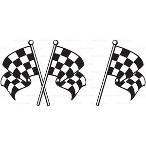 Racing karierte Flaggen. Dateien für Cricut ausschneiden. ClipArt Silhouetten (eps, svg, pdf, png, dxf, jpg).