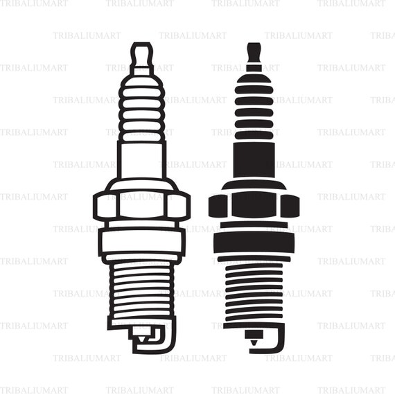Spark Plug Icons. Cut Files for Cricut. Clip Art Silhouette Etsy