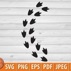 Empreintes de pas de pingouin (empreintes de pieds). Fichiers de découpe pour Cricut. Silhouettes Clip Art (eps, svg, pdf, png, dxf, jpeg).