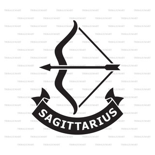 Adesivi Zodiacali Sagittario In Vinile, Nero/bianco, 100x90 Mm, Per Interni Ed Esterni, Resistenti A Pioggia E Sole