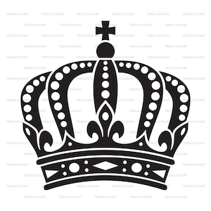 Koninklijke kroon - heraldisch element. Bestanden knippen voor Cricut. Clip Art silhouet (eps, svg, pdf, png, dxf, jpeg).