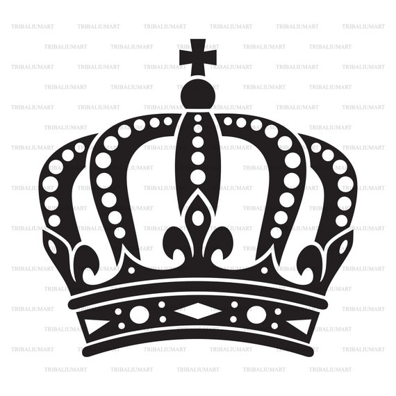 Download Royal Crown Heraldic Element Cut Files For Cricut Clip Art Etsy