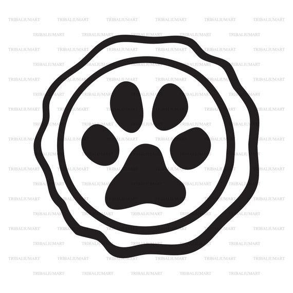 Queenmew Dog Paw Print Rubber Stamp - 1/4 Inch Tiny Craft Stamp On Wood Mount