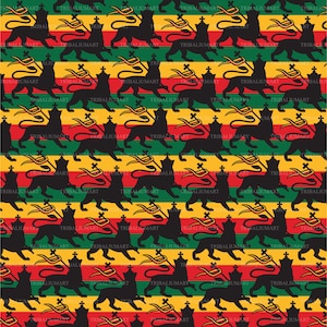 Bandiera rastafariana con il Leone di Giuda-sfondo reggae (EPS, SVG, PDF, PNG, DXF, jpeg).