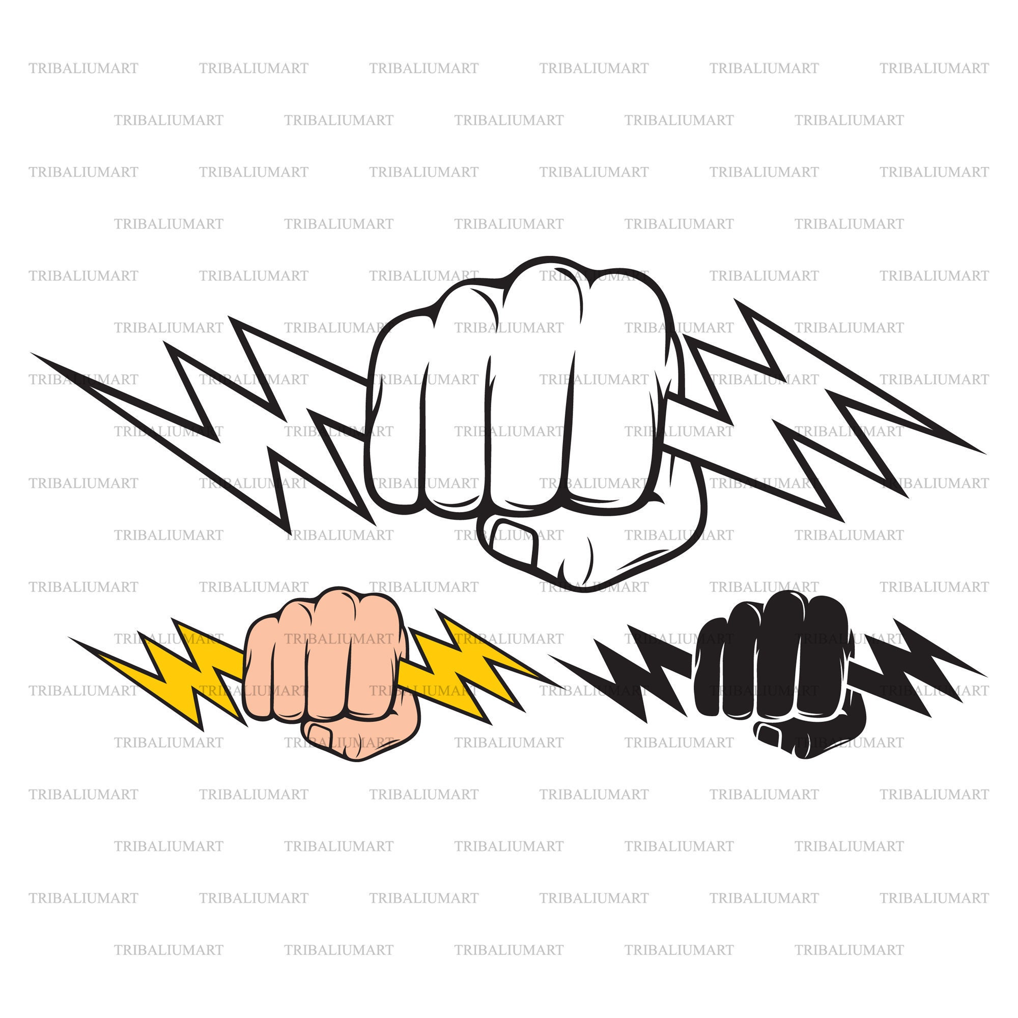 Hand Holding Lightning Bolt. Cut Files for Cricut. Clip Art - Etsy