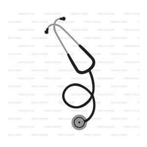 Medische stethoscoop (EPS, SVG, PDF, PNG, DXF, JPEG).