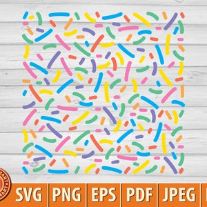 May include: A digital design featuring a square pattern of colorful lines and dashes on a white background. The design is perfect for creating digital or printed crafts.