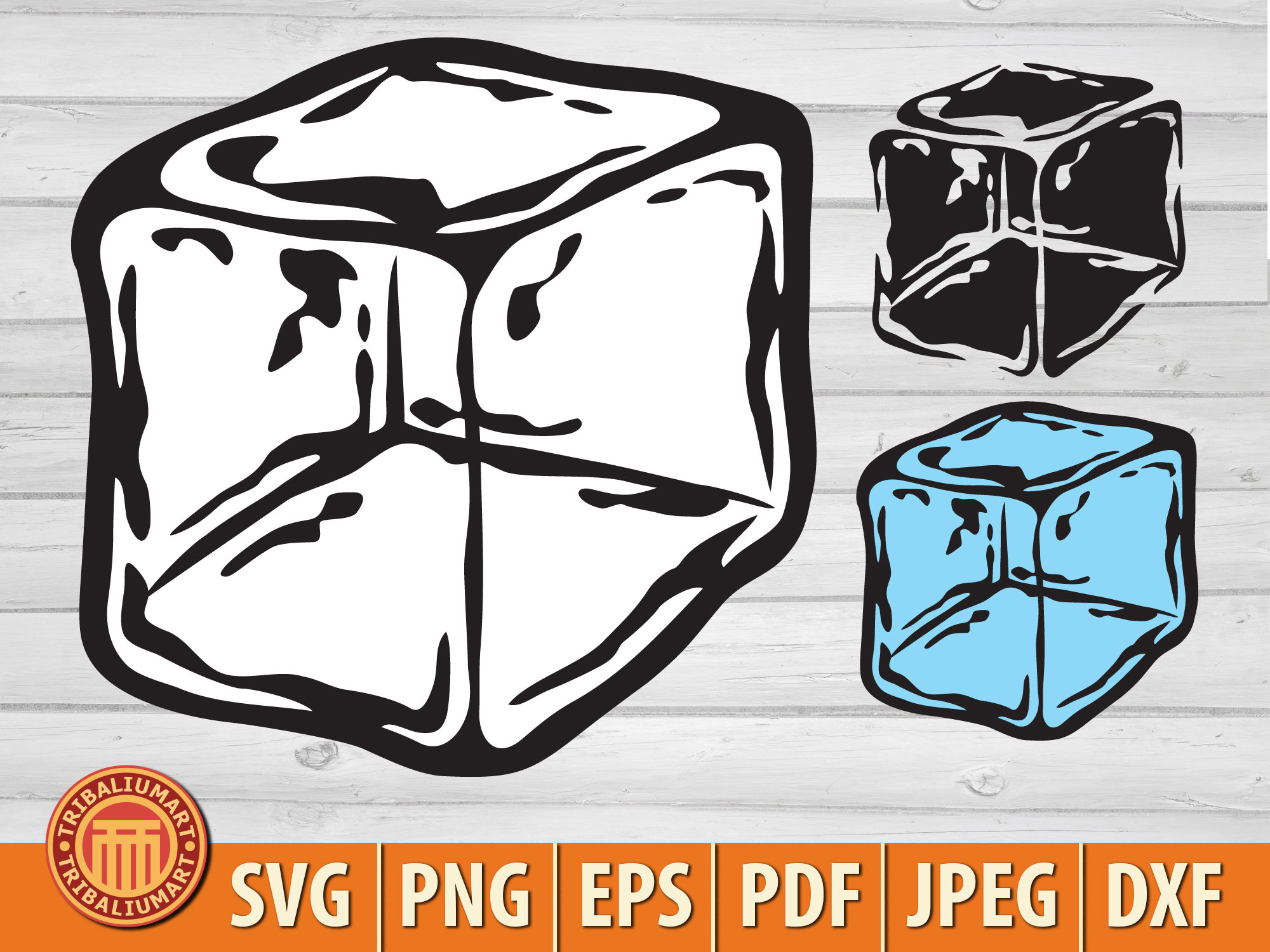 Ice Cube. Cut Files for Cricut. Clip Art Silhouettes eps Etsy UK
