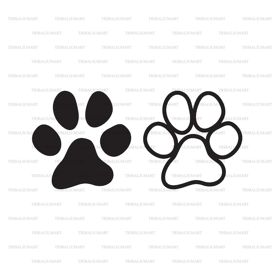 Download Dog Paw Print Cut Files For Cricut Clip Art Silhouettes Etsy SVG, PNG, EPS, DXF File