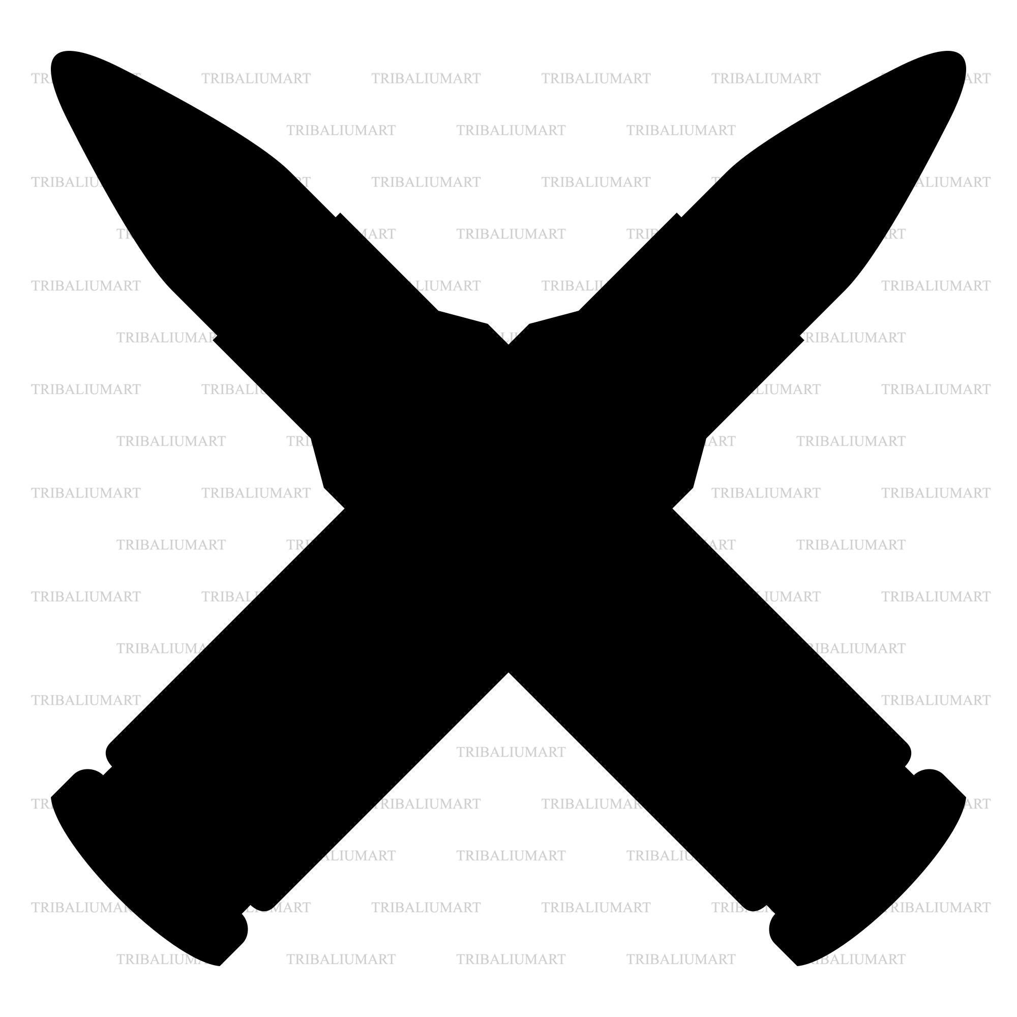 Crossed Bullets SVG | Ammunition Silhouette | Hunting Clipart | Cricut ...