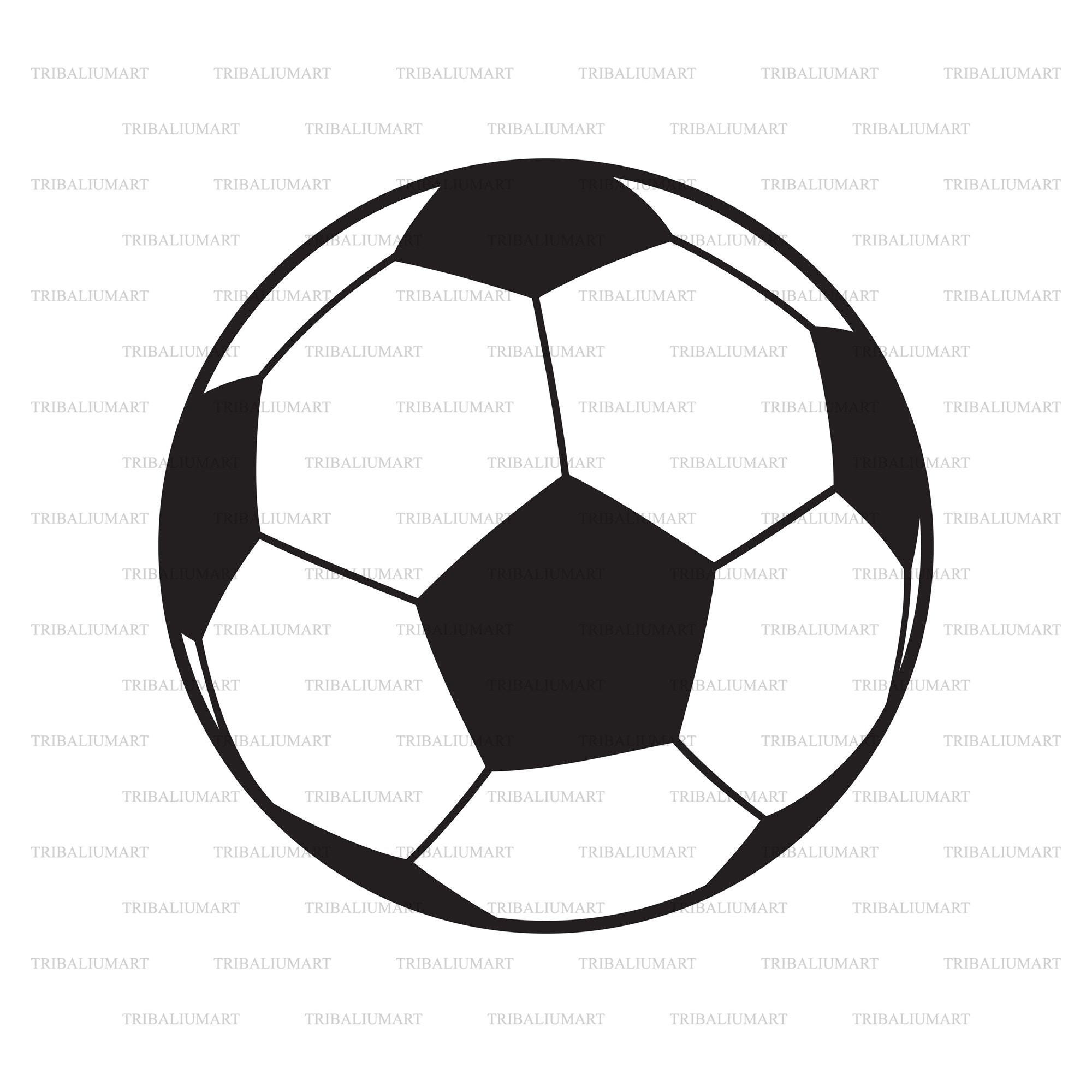 Soccer or Football Ball. Cut Files for Cricut. Clip Art Silhouettes ...