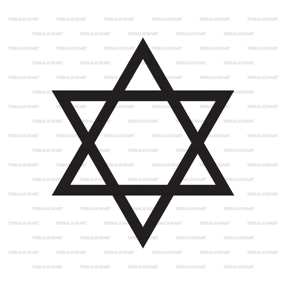 David star Jewish sign symbol of Judaism Zion icon. Cut | Etsy