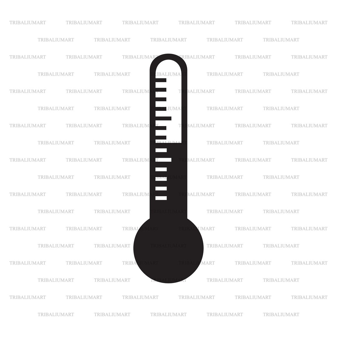 Thermometer. Cut Files for Cricut. Clip Art Silhouettes eps, Svg, Pdf