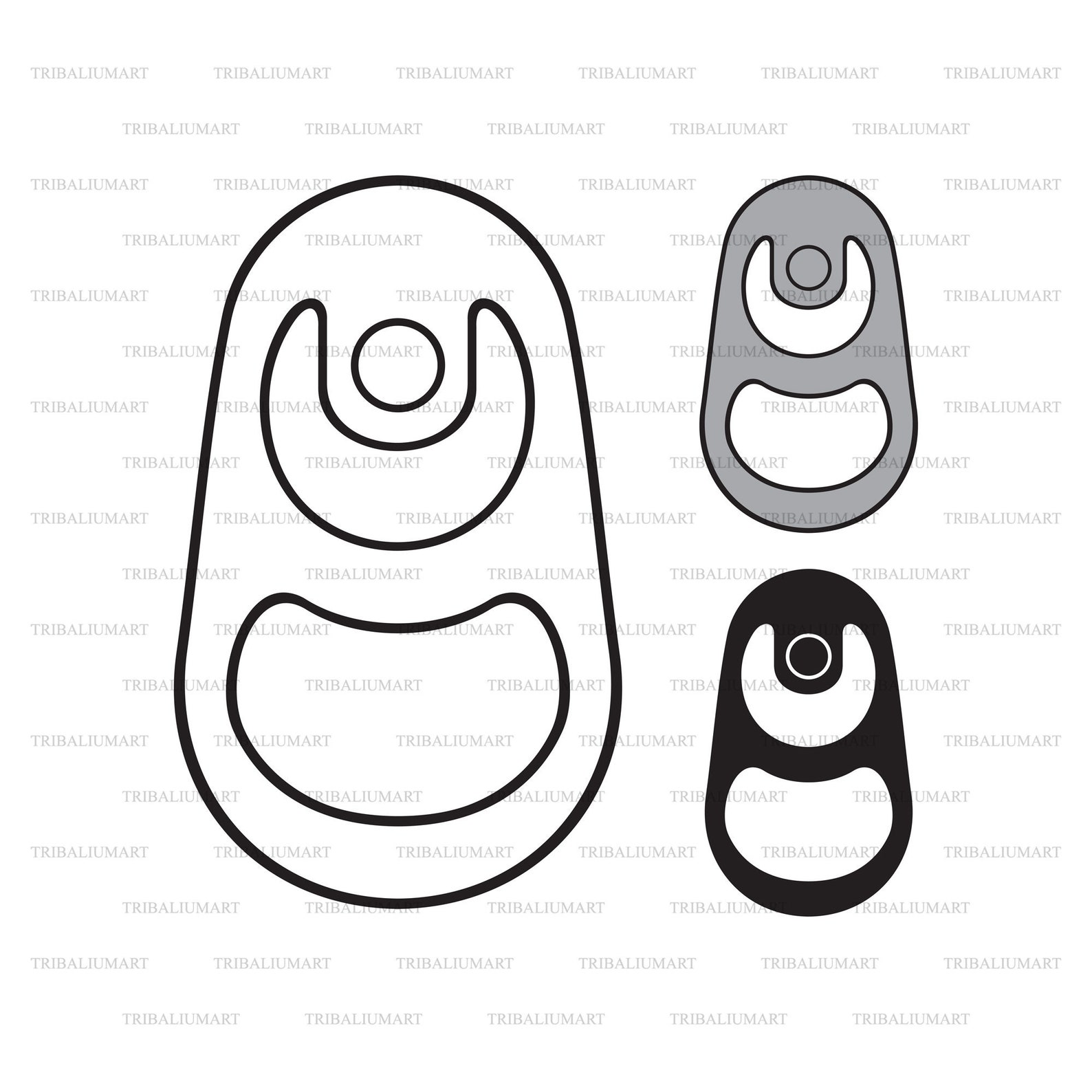 Metal Ring Pull for Thin Can. Cut Files for Cricut. Clip Art Etsy