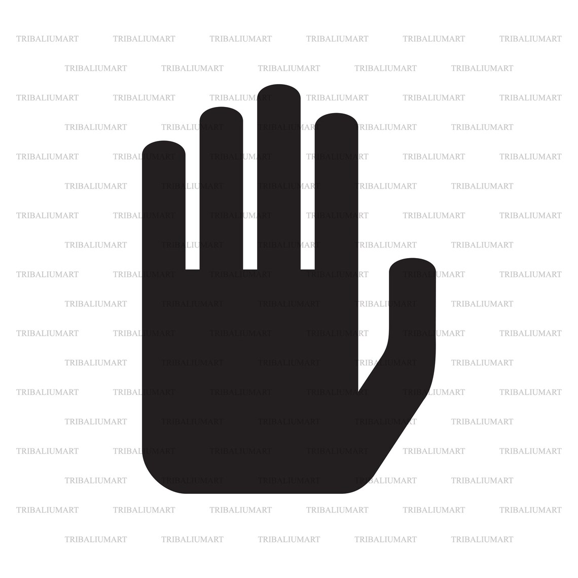 Stop Hand (hand Blocking Sign). Cut Files for Cricut, Clip Art ...