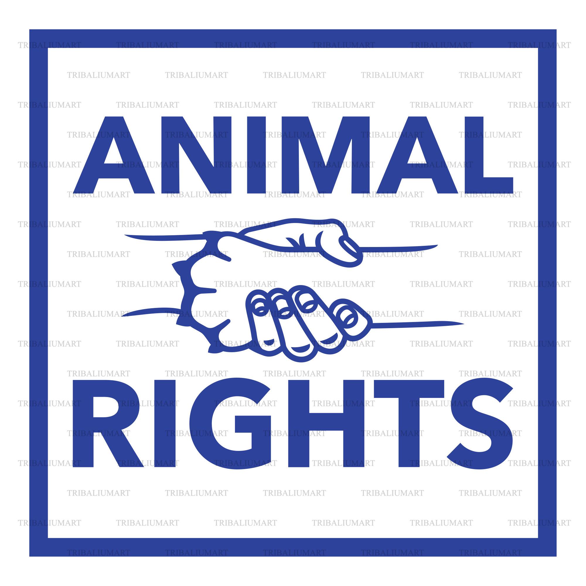Animal Rights Text Grey Animal Rights SVG | Save Animals Graphic | Statement Quote Design ...