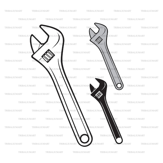 Seamless pattern with spanner wrench adjustable Vector Image