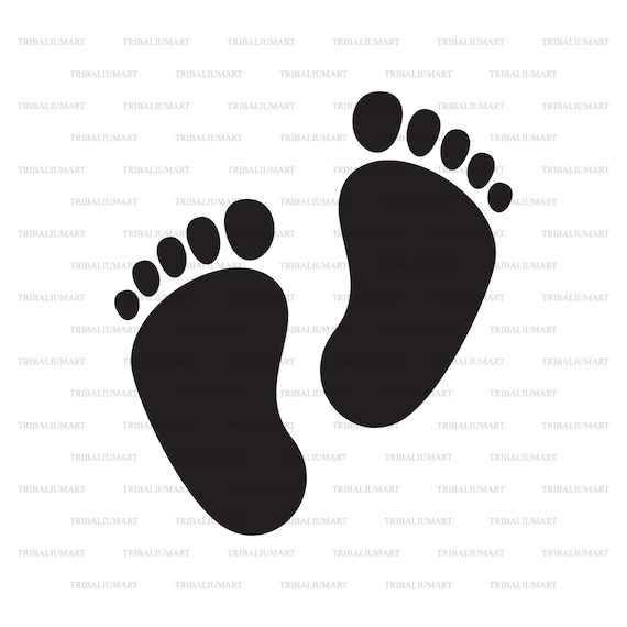 Empreinte De Pas De Bebe Couper Les Fichiers Pour Cricut Etsy Canada