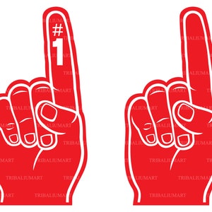 Schaumfinger. Schneiden Sie Dateien für Cricut, Clip Art Silhouetten (eps, svg, pdf, png, dxf, jpg).