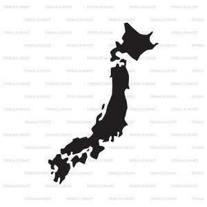 日本地図。Cricut 用のカット ファイル。クリップ アート シルエット (eps、svg、pdf、png、dxf、jpeg)。