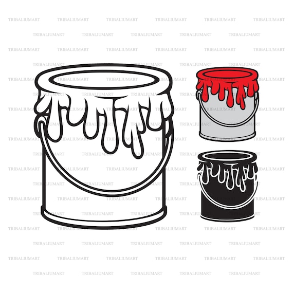 Download Paint Can Bucket Cut Files For Cricut Clip Art Eps Svg Etsy