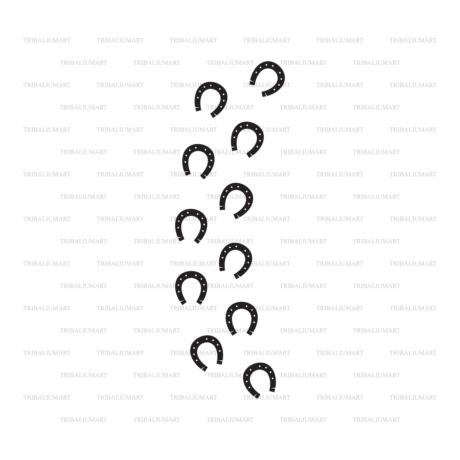 Horseshoe Prints traces Animal Track. Cut Files for Cricut. Etsy