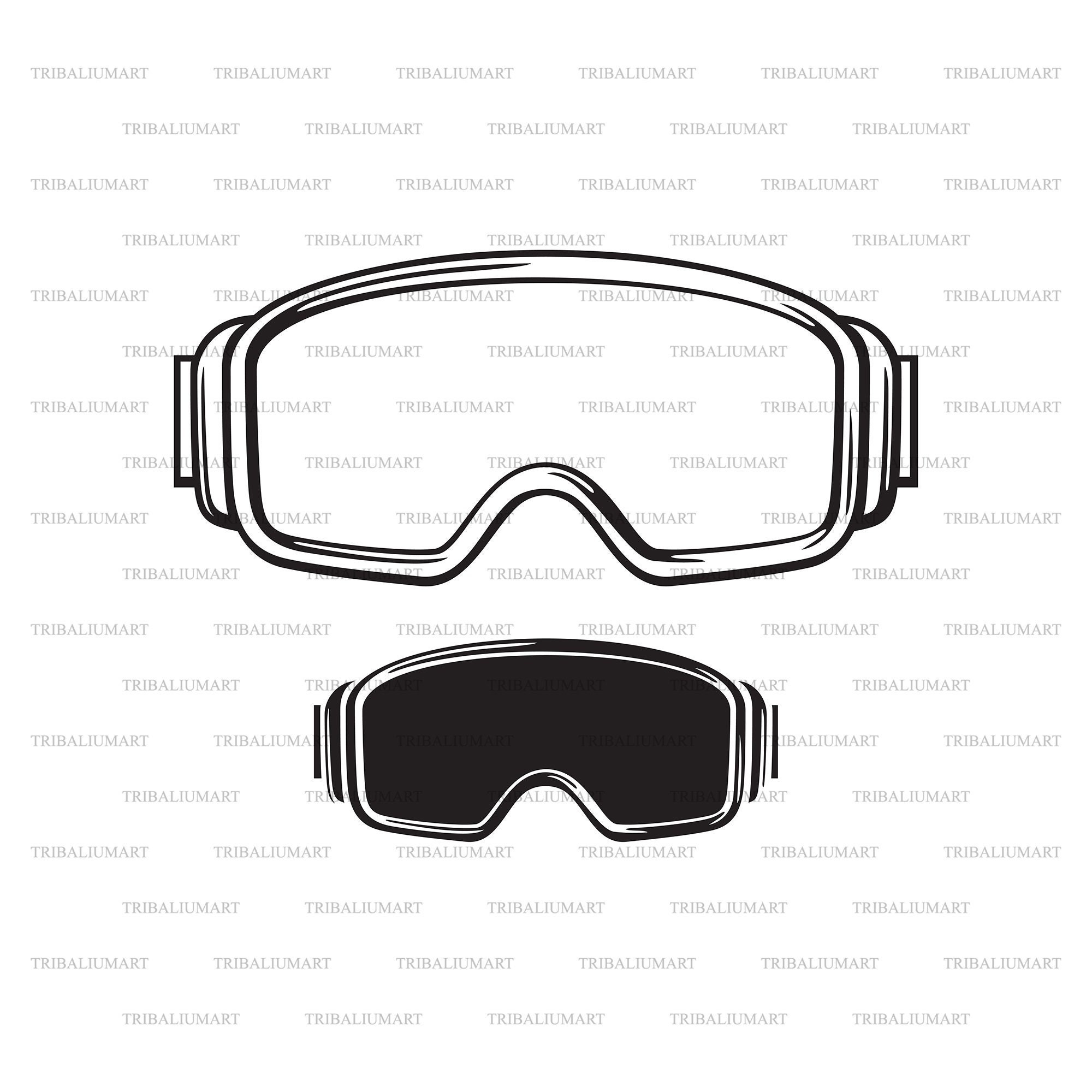 Ski Goggles (winter Sport Glasses). Cut Files for Cricut