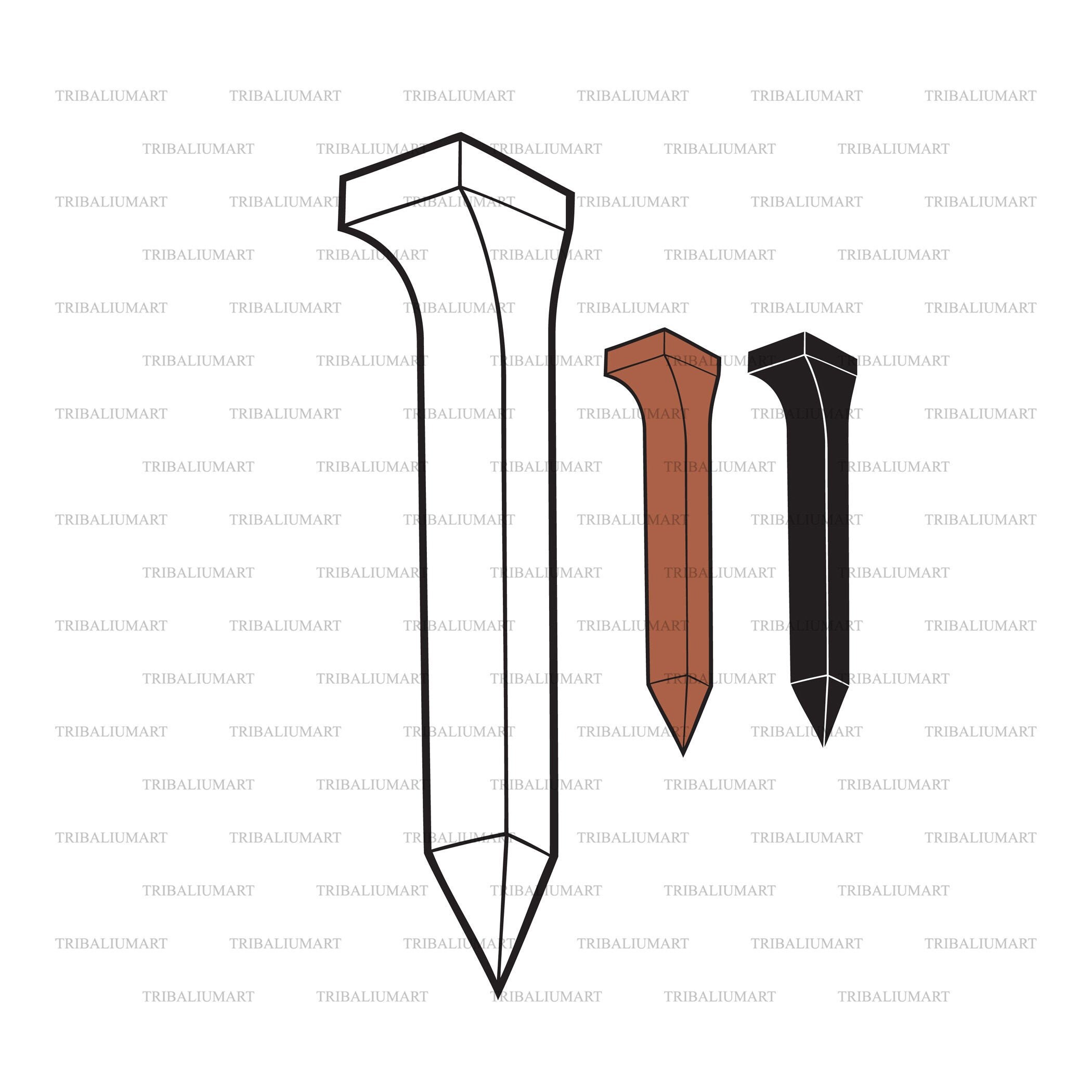 thumbnail image 2 of Silver Mirror Finish Railroad Spike – Titanium Look, 6.5” Stainless Steel 2 of 4