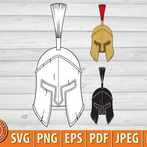 Casque spartiate antique (guerrier). Couper des fichiers pour Cricut. Clip Art silhouette (eps, svg, pdf, png, dxf, jpeg).