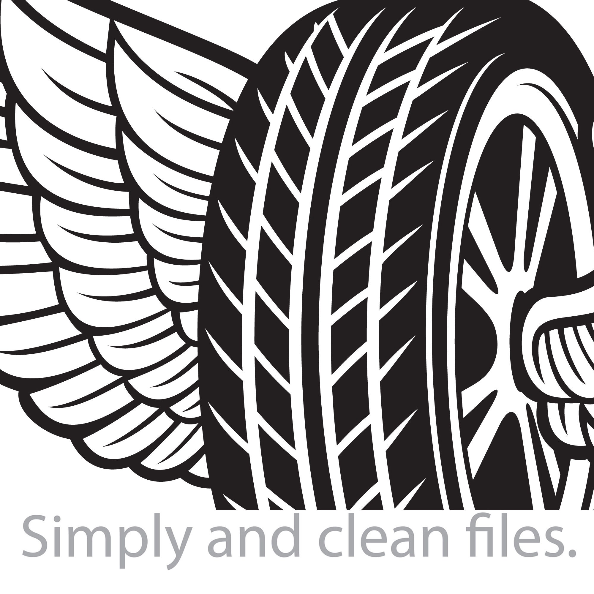 Wheel With Wings. Cut Files for Cricut. Clip Art Silhouette Etsy