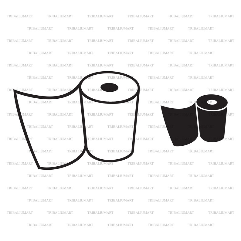 Roll of toilet paper. Cut files for Cricut. Clip Art Etsy