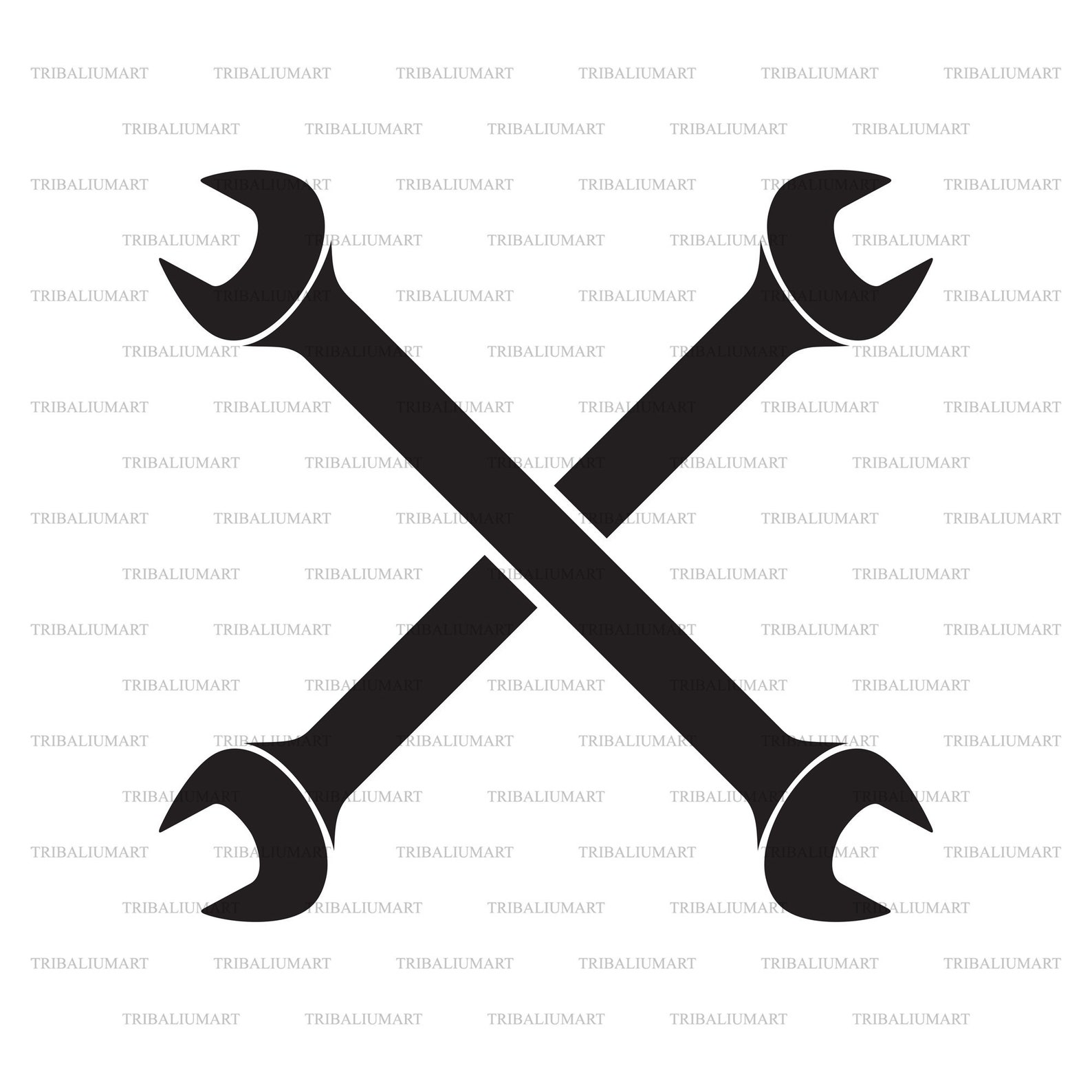 Crossed wrenches tool. Cut files for Cricut. Clip Art Etsy