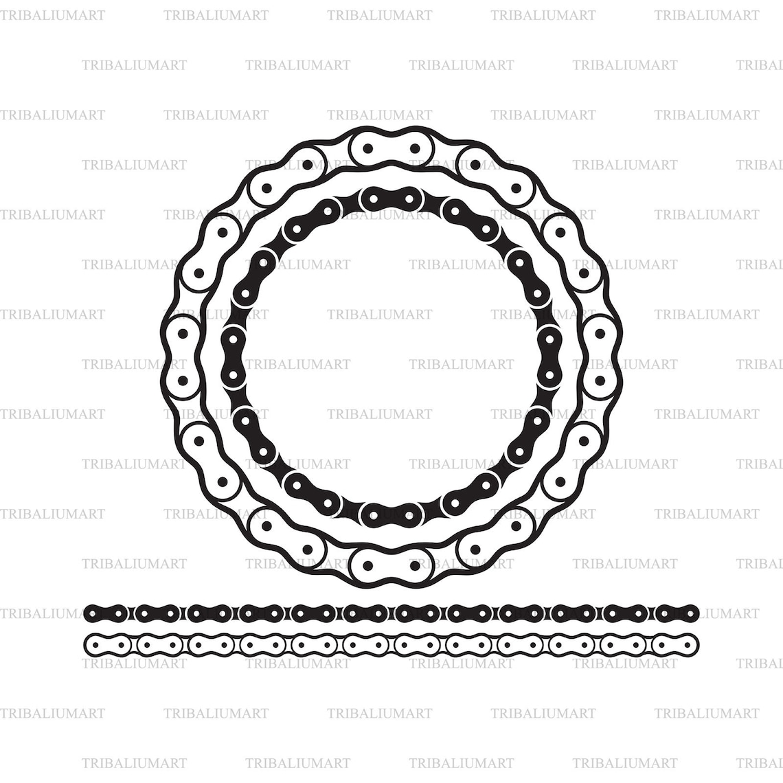 Bicycle Chain. Cut Files for Cricut. Clip Art Silhouettes - Etsy