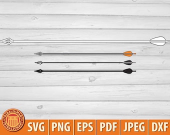 Hunting Arrow. Cut files for Cricut. Clip Art silhouette (eps, svg, pdf, png, dxf, jpeg).
