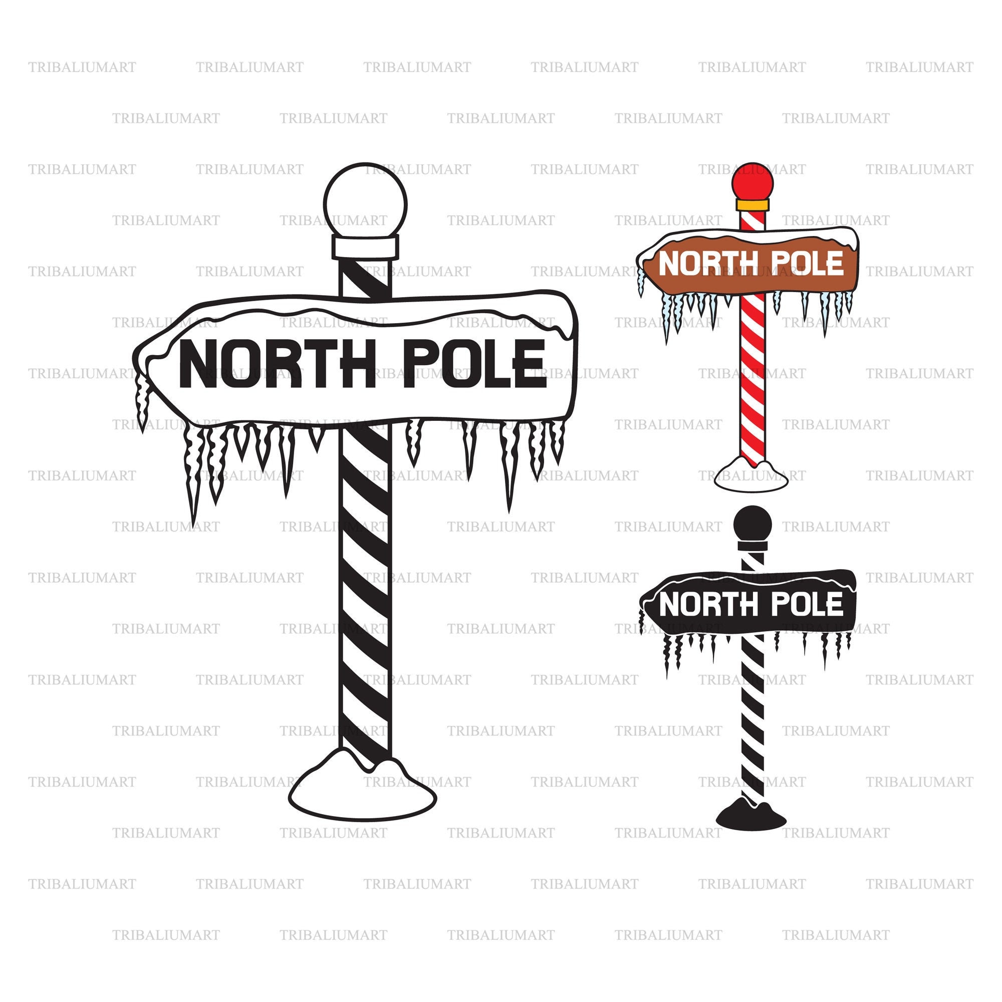 North Pole Clipart Black And White