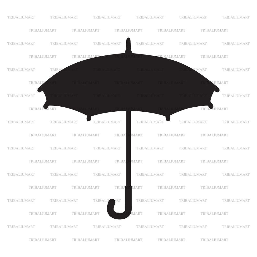 Opened Umbrella. Cut Files for Cricut. Clip Art Silhouette eps, Svg
