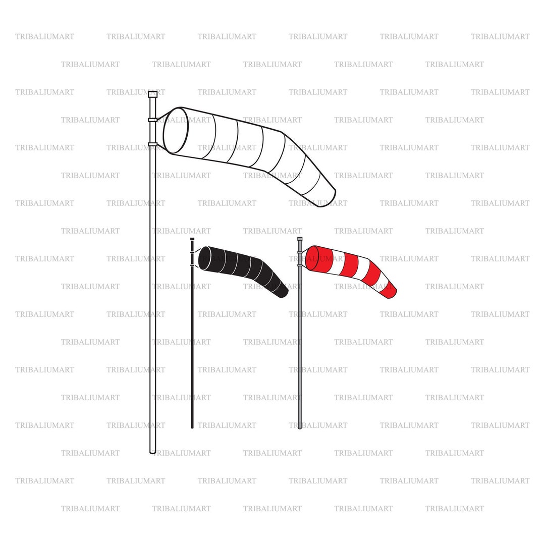 Windsock. Cut Files for Cricut. Clip Art Silhouette (eps, Svg, Pdf, Png ...