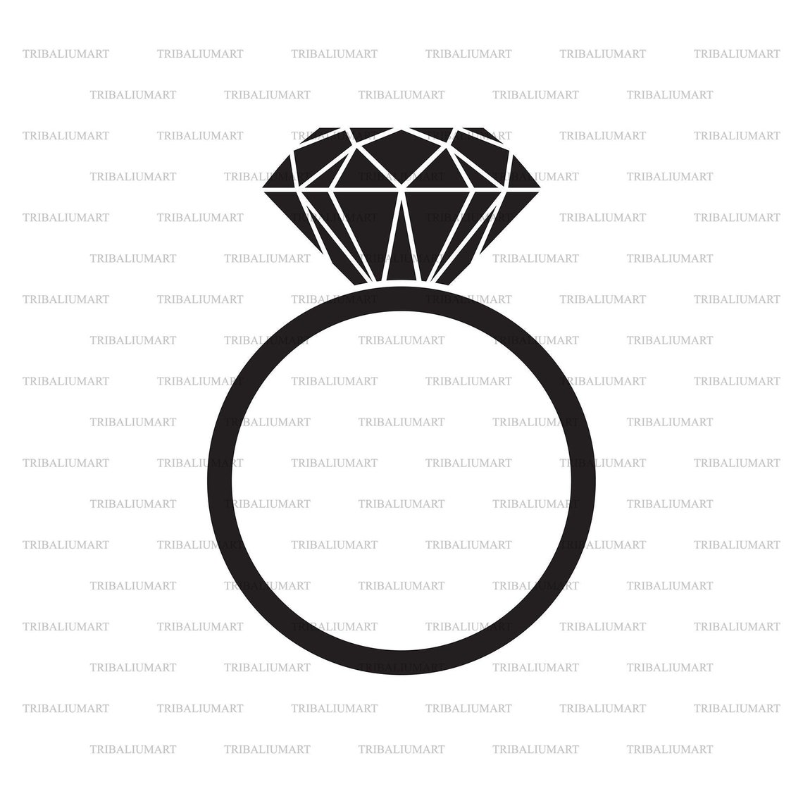 Diamond Ring. Cut Files for Cricut. Clip Art Silhouette eps - Etsy
