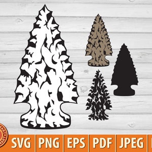 Native Arrowhead (Arrow). Cut files for Cricut. Clip Art silhouette (eps, svg, pdf, png, dxf, jpeg).